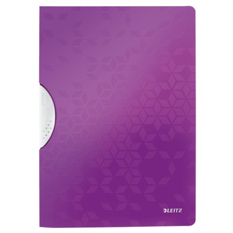 Dosar cu clip Leitz WOW ColorClip, mov metalizat