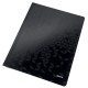 Dosar cu sina LEITZ WOW, carton laminat, A4, 250 coli, negru