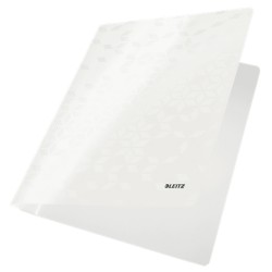 Dosar cu sina LEITZ WOW, carton laminat, A4, 250 coli, alb