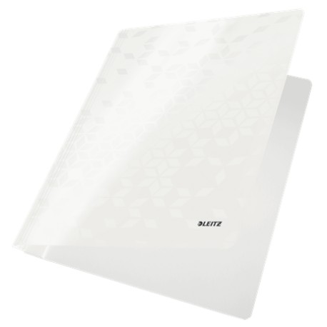 Dosar cu sina LEITZ WOW, carton laminat, A4, 250 coli, alb
