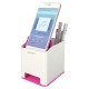 Suport instrumente de scris Leitz WOW, PS, cu amplificare sunet, culori duale, alb-roz