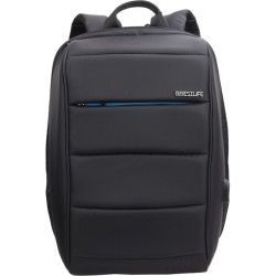 Rucsac BESTLIFE Relleu, 46x30x13cm, compartiment tableta si laptop 15.6 inch, negru/albastru