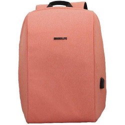 Rucsac BESTLIFE Travel Safe - roz - laptop 16 inch, charge pentru USB si TypeC conectori