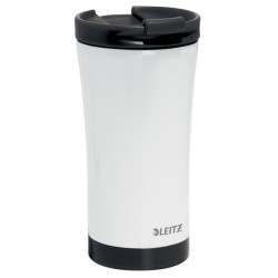 Cana pentru birou Leitz WOW, otel inoxidabil, 380 ml, negru