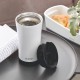 Cana pentru birou Leitz WOW, otel inoxidabil, 380 ml, negru