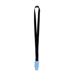 Lanyard textil, 15mm latime,clip retractabil, KEJEA - negru