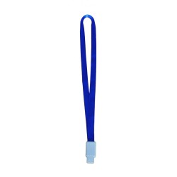 Lanyard textil, 15mm latime,clip retractabil, KEJEA - albastru