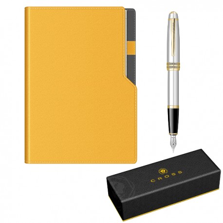 Set stilou Cross Bailey metal Medalist, notes A5 cu spira metalica Set stilou Cross Bailey metal Medalist, notes A5 cu spira metalica