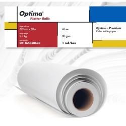 Rola plotter A1++, 80gr, 620mm x 50m, Optima - Premium