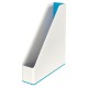 Suport vertical Leitz WOW, pentru documente, PS, A4, culori duale, alb-albastru