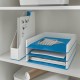 Suport vertical Leitz WOW, pentru documente, PS, A4, culori duale, alb-albastru