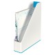 Suport vertical Leitz WOW, pentru documente, PS, A4, culori duale, alb-albastru