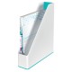 Suport vertical Leitz WOW, pentru documente, PS, A4, culori duale, alb-turcoaz