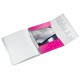 Mapa cu separatoare Leitz WOW, PP, A4, 12 separatoare, 200 coli, roz
