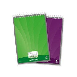 Blocnotes cu spirala, A5, 80 file - 90g/mp, microperforatii, AURORA Mano - matematica