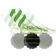 Suport pentru picioare, ergonomic, clindric cu striatii, UNILUX Roller - negru