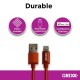 Cablu date GRIXX - 8-pin to USB Apple MFI License, impletit, lungime 1m - rosu