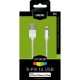 Cablu date GRIXX Optimum - 8-pin to USB Apple MFI License, impletit, lungime 1m - alb