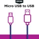 Cablu date GRIXX - Micro USB to USB, impletit, lungime 1m - albastru