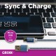 Cablu date GRIXX - Micro USB to USB, impletit, lungime 1m - albastru/alb