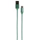 Cablu date GRIXX - Micro USB to USB, impletit, lungime 1m - verde