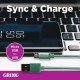 Cablu date GRIXX - Micro USB to USB, impletit, lungime 1m - verde