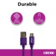 Cablu date GRIXX - Micro USB to USB, impletit, lungime 1m - mov