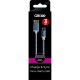 Cablu date GRIXX - Micro USB to USB, impletit, lungime 3m - albastru/alb