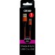 Cablu date GRIXX - USB-C to USB, impletit, lungime 1m - rosu/negru