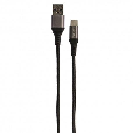 Cablu date GRIXX - USB-C to USB, impletit, lungime 3m - negru