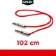 Cablu GRIXX Optimum - audio Jack-Jack 3.5mm Metal, lungime 102cm - negru