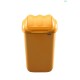 Cos plastic cu capac batant, pentru reciclare selectiva, capacitate 15l, PLAFOR Fala - galben