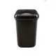 Cos plastic reciclare selectiva, capacitate 90l, PLAFOR Quatro - negru cu capac negru - altele