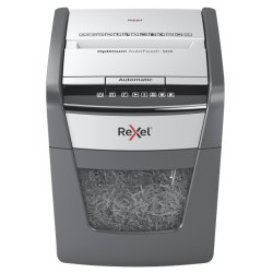 Distrugator documente automat REXEL Optimum 50X, P4, cross-cut (confeti), 50 coli, cos 20l, negru