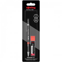 Set creion mecanic Rotring Visuclick 0.7 mm + etui 24 mine, diverse culori