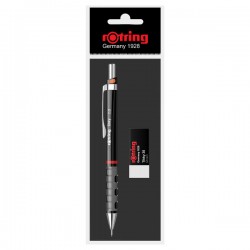 Set creion mecanic Rotring Tikky 0.9 mm + radiera, diverse culori