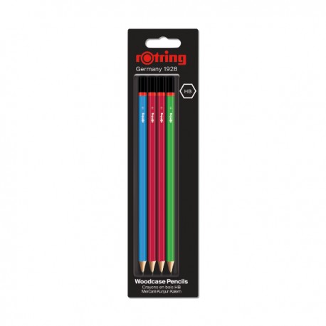 Set Rotring 4 creioane lemn HB standard
