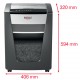 Distrugator documente manual REXEL MOMENTUM X420, P4, cross-cut (confeti), 20 coli, cos 30l, negru