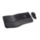 Kit tastatura + mouse Kensington ProFit Ergo, conexiune wireless, negru