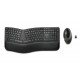 Kit tastatura + mouse Kensington ProFit Ergo, conexiune wireless, negru