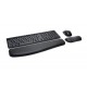 Kit tastatura + mouse Kensington ProFit Low-Profile, conexiune wireless, negru