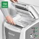 Distrugator documente automat LEITZ IQ Office, P4, cross-cut (confeti), 150 coli, cos 44l, alb-gri