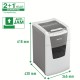 Distrugator documente automat LEITZ IQ Office, P4, cross-cut (confeti), 150 coli, cos 44l, alb-gri
