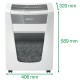 Distrugator documente manual LEITZ IQ Office Pro, P5, micro-cut (particule), 15 coli, cos 30l, alb