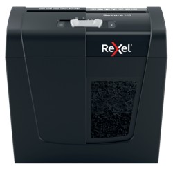 Distrugator documente manual REXEL SECURE S6, P4, cross-cut (confeti), 6 coli, 10l, negru