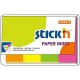 Stick index hartie color 50 x 20 mm, 4 x 50 file/set, Stick"n - 4 culori neon