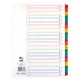 Index carton alb Mylar alfabetic A-Z, margine PP color, A4, 170g/mp, Q-Connect
