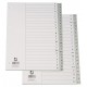 Index plastic gri, alfabetic A-Z, A4, 120 microni, Q-Connect