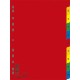 Index plastic color, numeric 1-10, extra wide, A4+, 120 microni, DONAU