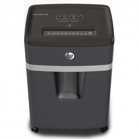 Distrugator de documente HP Pro Shredder 12MC - 12 coli, micro cut (2 x 15mm), nivel securitate 5